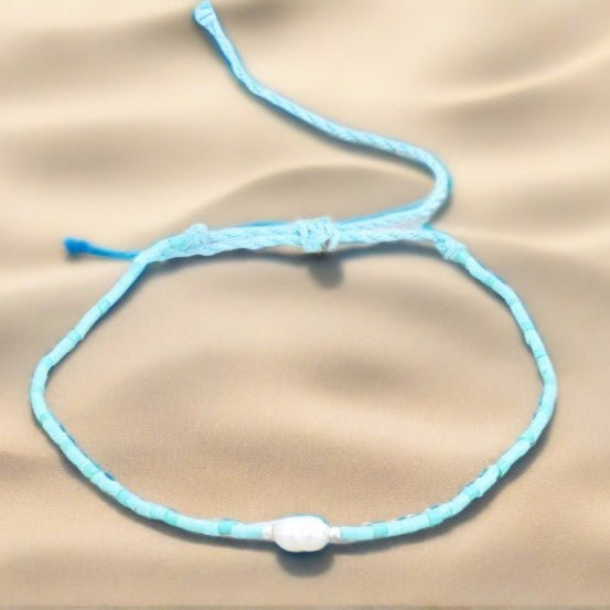 Matira Freshwater Pearl Beaded Anklet
